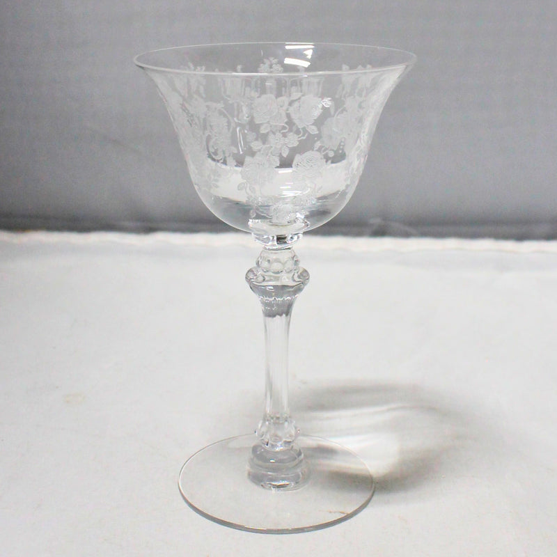 Lot of 4: Tiffin-Franciscan Cherokee Rose Cocktail Glasses