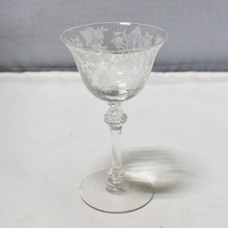 Lot of 4: Tiffin-Franciscan Cherokee Rose Cocktail Glasses