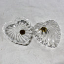 Lot of 2: RCR Heart Trinket Dish & Fifth Avenue Crystal Cherish Pattern Dish