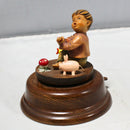 Goldscheider Hand-Carved Music Box Singing Wanderer