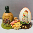 Lot of 10: Anri Jerrandie Italy Ornaments, Bell, and Egg