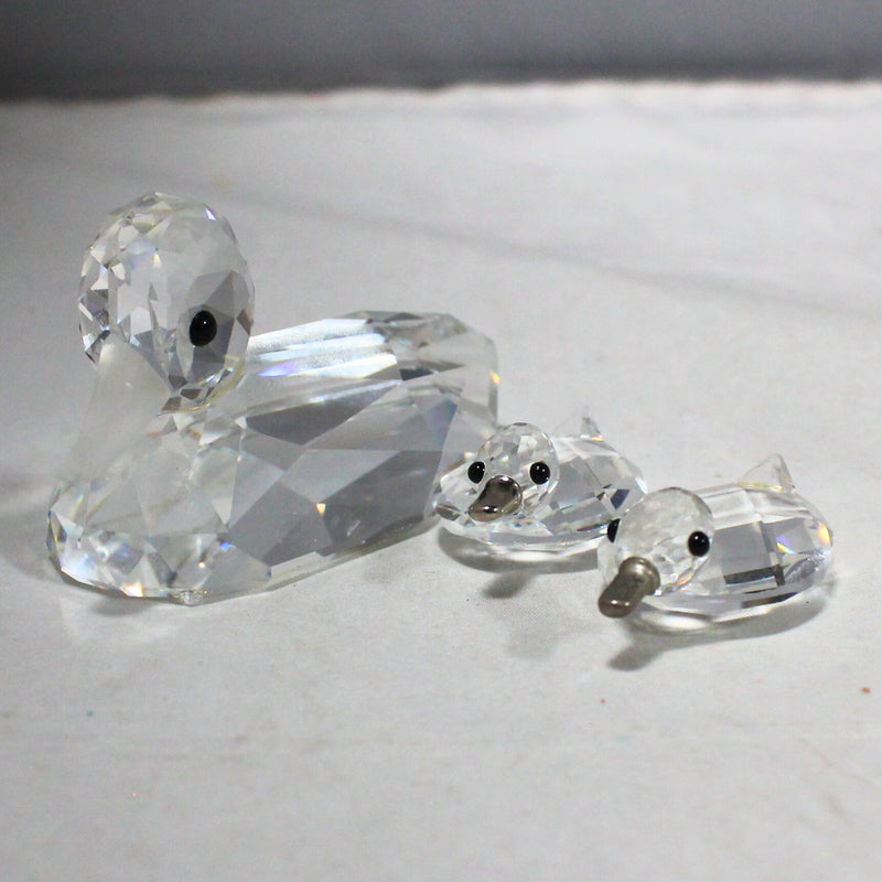 Lot of 3: Swarovski Figurines, 2 Mini Ducks & Mallard Duck - 010032