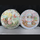 Lot of 2: Precious Moments Sculpted Plates, Girl with Goose, Girl with Hearts
