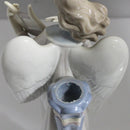 Lladro, Angel with Lyre Candleholder