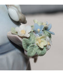 Lladró Figurine: 7604 School Days | Glazed Finish | Broken flowers in bouquet