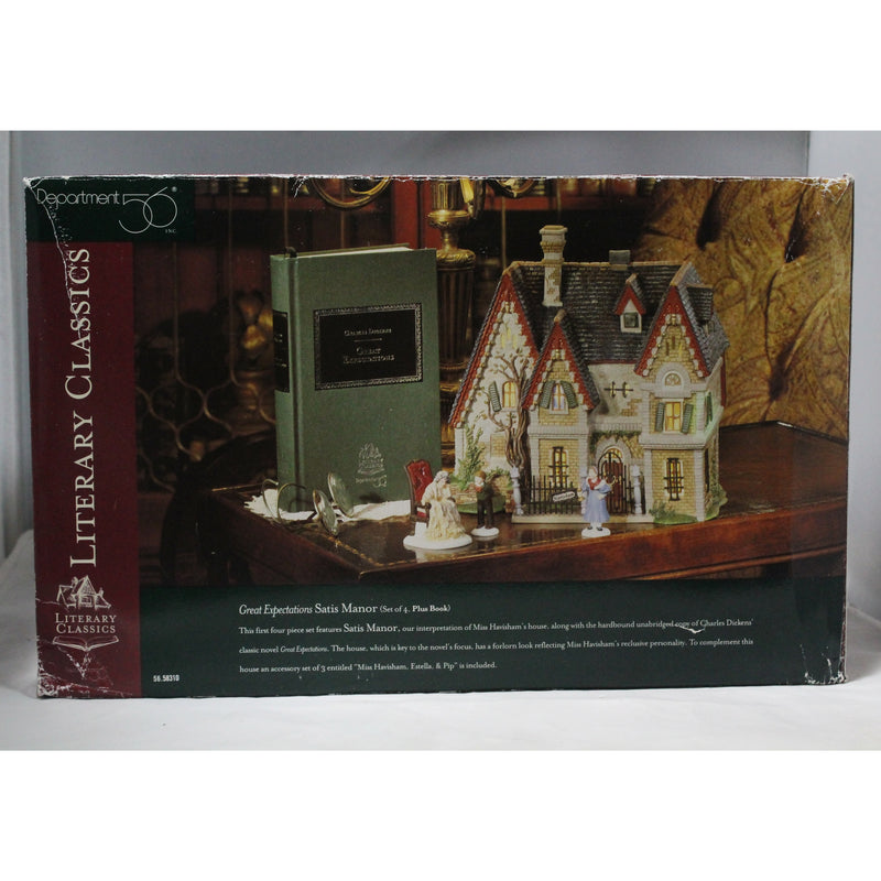 Department 56 | Great Expectations | Satis Manor | Set of 4 |missing book.