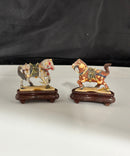 Mid 20th Century Chinese Carved Horses|Lot of 2