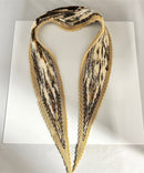 Hermès Plisse Pleated Silk Scarf Luxury Fashion Scarf