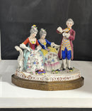 Dresden Violinist & Victorian Ladies Porcelain Figurine