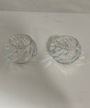 Baccarat Bambous Pattern Crystal Napkin Rings Set