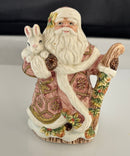Fitz & Floyd Santa Theme Salt Pepper & Tidbit Dish Set