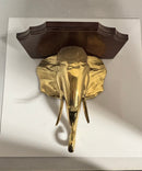 Hollywood Regency - Vintage Brass Elephant Wall Shelf