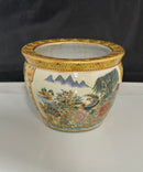 Chinoiserie China Pheasant Scene Vase Set Vintage Asian Decor