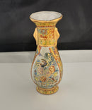 Chinoiserie China Pheasant Scene Vase Set Vintage Asian Decor