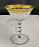 Lot of 4 Vintage Etched Dessert Glasses Elegant Stemware