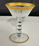 Lot of 4 Vintage Etched Dessert Glasses Elegant Stemware