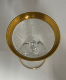 Lot of 4 Vintage Etched Dessert Glasses Elegant Stemware