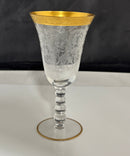 Lot of 4 Vintage Etched Crystal Wine Glasses