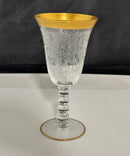 Lot of 4 Vintage Etched Crystal Wine Glasses