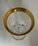 Lot of 4 Vintage Etched Crystal Wine Glasses