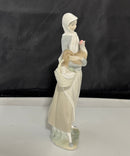 Lladro - Girl With Cockerel
