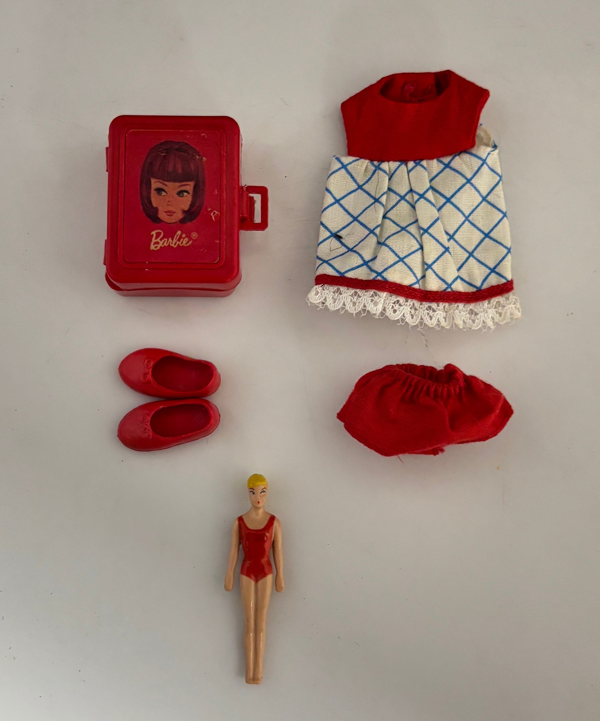1960s Tutti Doll Let's Play Barbie, Clothes Mini Barbie Case