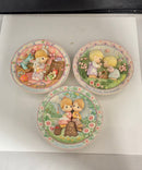Precious Moments Sculpted Plate Collection Lot of 3 Enesco Plates