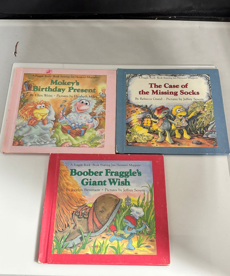 Fraggle Rock Book Lot with Tote Bag Jim Henson Muppets Collection