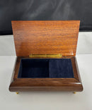 Italian Music Box O Sole Mio Blue Floral Musical Trinket Jewelry Box