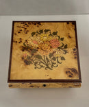 MAPSA Swiss Music Box Edelweiss Italian Birdseye Burl Wood Musical Box