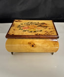 MAPSA Swiss Music Box Edelweiss Italian Birdseye Burl Wood Musical Box