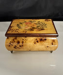MAPSA Swiss Music Box Edelweiss Italian Birdseye Burl Wood Musical Box