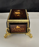Reuge Music Box Jewelry Casket Gold Filigree Feet Swiss Movement, Parts