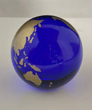 Frosted Glass Earth Globe Paperweight World Globe Desk Decor