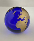 Frosted Glass Earth Globe Paperweight World Globe Desk Decor