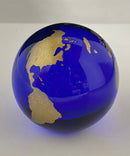 Frosted Glass Earth Globe Paperweight World Globe Desk Decor
