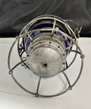Vintage Kero Railroad Signal Lantern Pair Red & Blue Glass Globe Lanterns