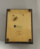 Italian Floral Marquetry Music Box, Happy Wanderer Wind-Up Jewelry Box