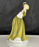 Royal Doulton - Simone HN 2378 Lady Figurine Green Dress Bone China