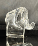 Orrefors Sweden Crystal Elephant Sculpture Signed Art Glass Paperweight