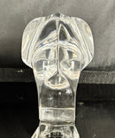 Orrefors Sweden Crystal Elephant Sculpture Signed Art Glass Paperweight