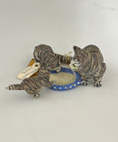 Bergmann - Austria Vienna Bronze Cat & Kittens Drinking Milk, BB, Cold‑Painted Bronze