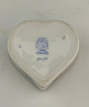 Herend Hungary Hand Painted Bunny Rabbit Heart Shaped Trinket Box