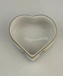 Herend Hungary Hand Painted Bunny Rabbit Heart Shaped Trinket Box