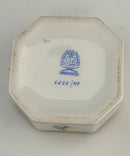 Herend Hungary Hand Painted Bunny Rabbit Hexagon Shaped Trinket Box, 6020/MF