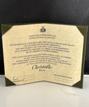 Christofle Paris - Quartz Desk Clock Chrome Gold Tone With Orginal Box & Papers, Not Tested