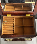 Thomasville Wooden Jewelry Box Chest, Mirror, Darwers, Vintage TaiWan
