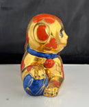 Neiman Marcus Exclusive Ceramic Dog Figurine Gold Whimsical Decor