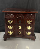 Thomasville Style 454 Wooden Jewelry Box, Mirror, Top 7 Drawer Locking Chest Taiwan