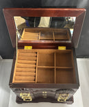 Thomasville Style 454 Wooden Jewelry Box, Mirror, Top 7 Drawer Locking Chest Taiwan